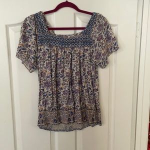 Retro 70’s vibe Lucky Brand cotton top